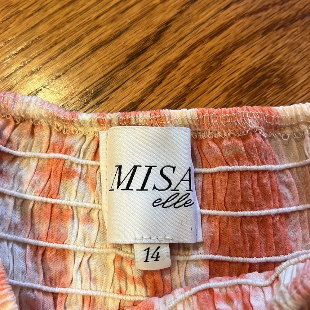 Misa Elle Girl’s Orange Tie Dye Dress Size 14